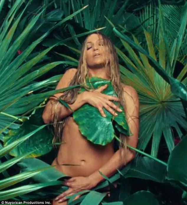 Jennifer Lopez goes naked with palm leaves hiding her assets as Ni Tú Ni Yo music video makes its debut