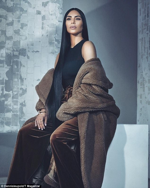 Kim Kardashian wraps herself in fur as she dishes about life as a mom ...