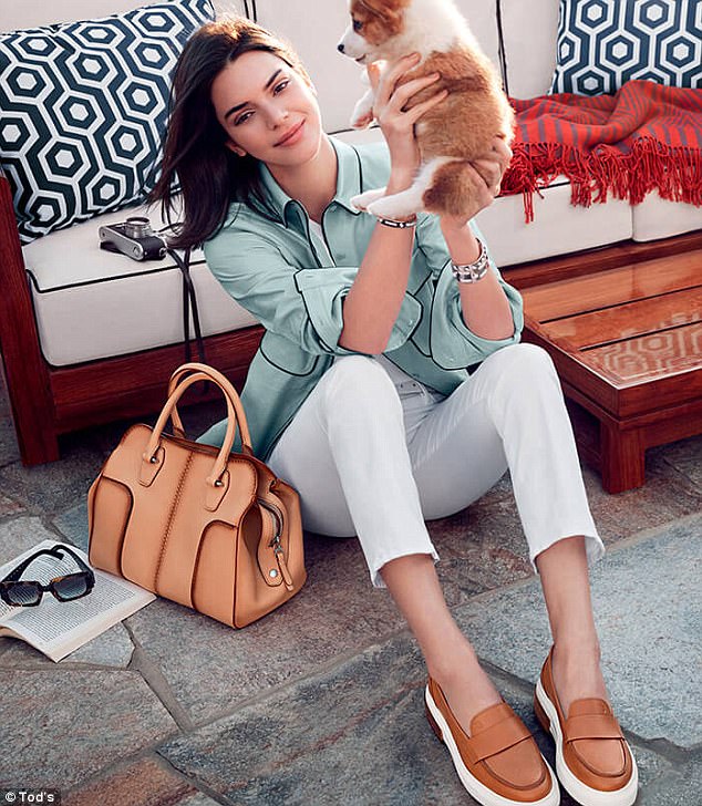 Kendall Jenner models for Italian luxury retailer Tod’s after walking the runway during Milan Fashion Week