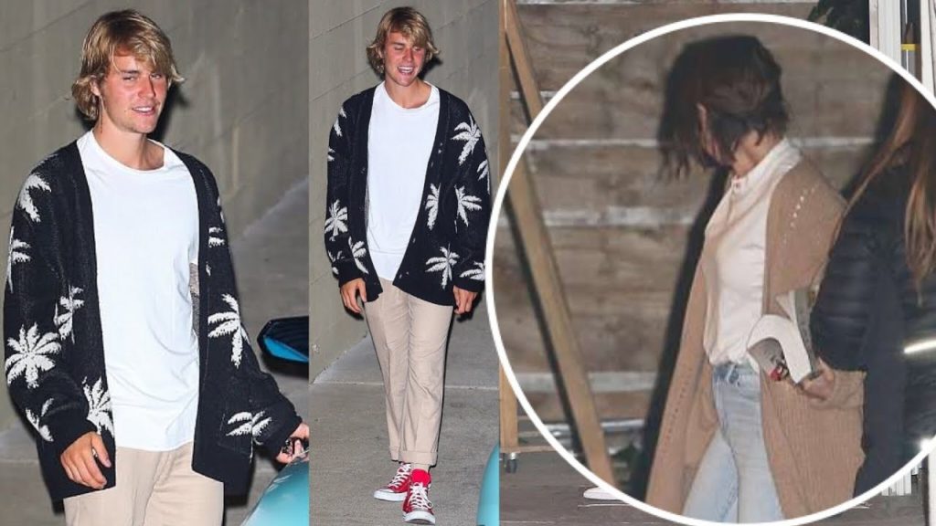 Justin Bieber and Selena Gomez arrive to their weekly Hillsong Church service in Beverly Hills