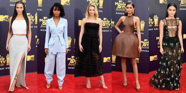 Kim Kardashian, Lili Reinhert 2018 MTV Movie and TV Awards Red Carpet