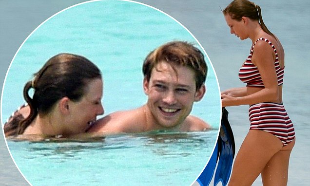 Taylor Swift dons Striped Bikini on loved up snorkeling date with beau Joe Alwyn in Turks