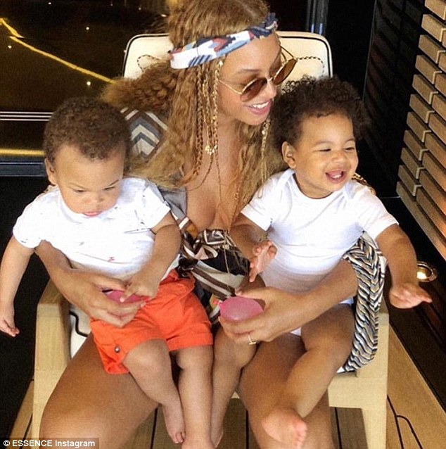 Beyoncé shares rare photo of twins Rumi and Sir Carter, 13 months, as she enjoys time off from world tour