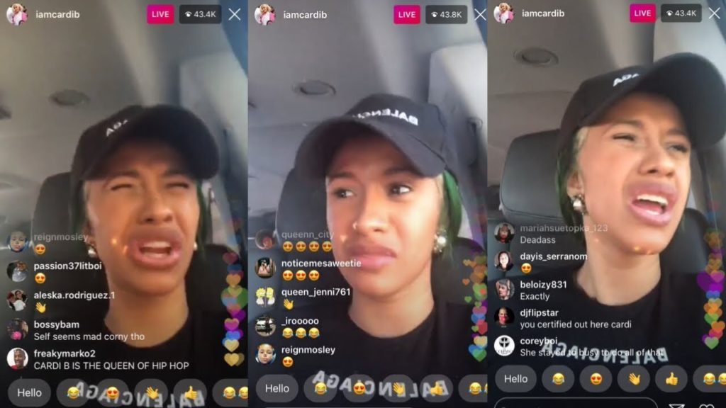 Cardi B goes off on Nicki Minaj on Instagram Live “I Never Messed with DJ Self For Radio Plays”