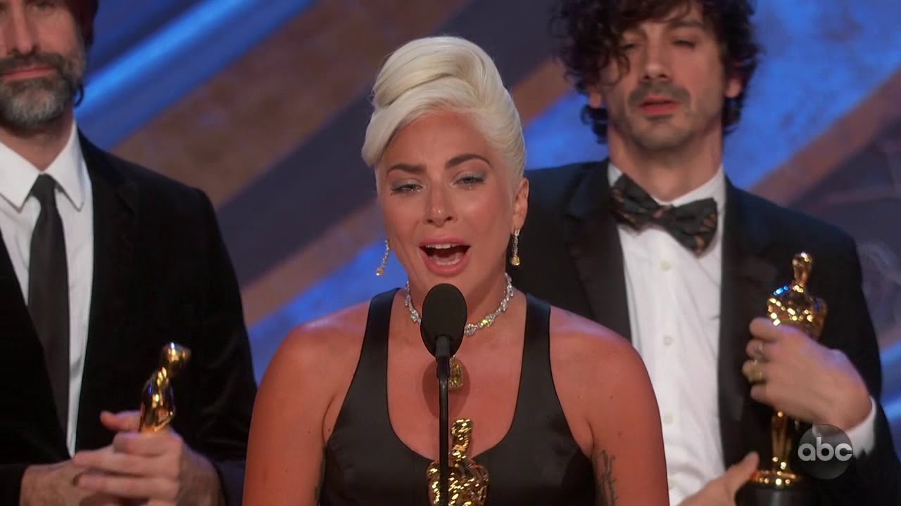 'A Star is Born' accepts the Oscar for Music (Original Song) - The