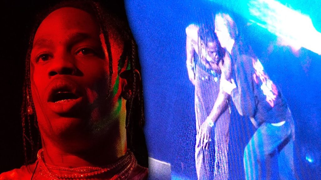 Travis Scott reacts to fall & Knee Injury during Performance at Rolling Loud NYC Video